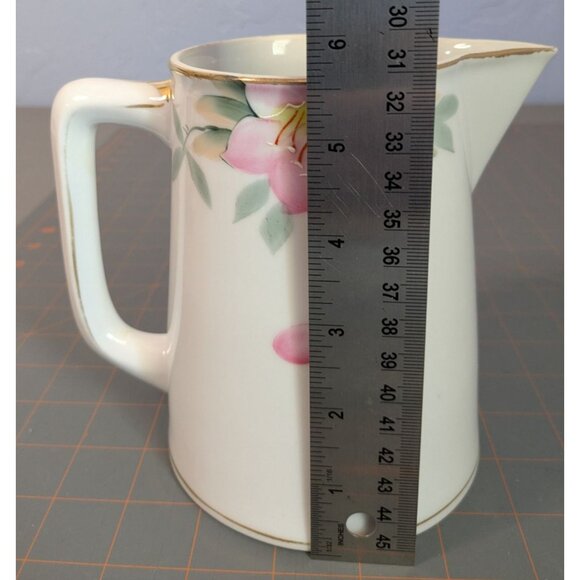 Noritake Azalea Porcelain Pitcher 28oz Floral Gold Trim 5.75" Japan Juice jug mi - Picture 15 of 15